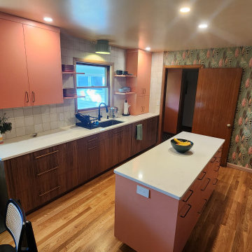 Mid-Century Modern Walnut with Salmon Highlights