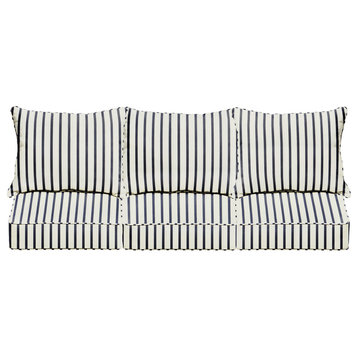 Deep Seating Corded Sofa Pillow and Cushion Set, 23x25x5