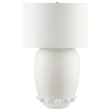 Trivor 1 Light Table Lamp, Matte Off-White
