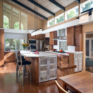 Bright Walnut Kitchen