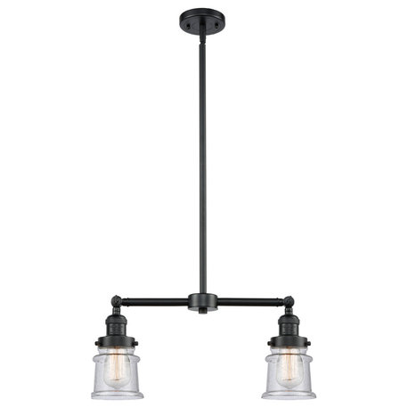 Small Canton 2-Light Chandelier, Oil Rubbed Bronze, Seedy