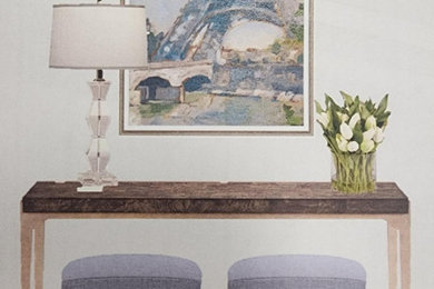 Example of a small transitional foyer design in Other