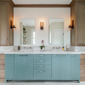 Transitional Master Bathroom Remodel in Bethesda, MD