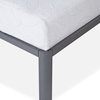 Ash 14" Gray Steel Slat Bed Frame With Round Corners, King