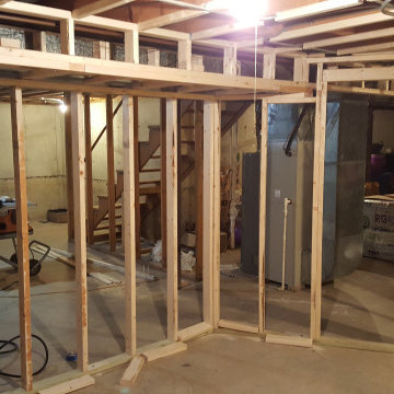 Basement bedroom framing