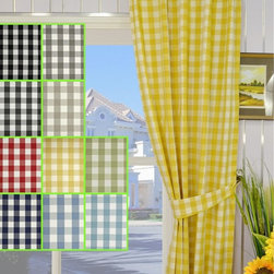 Moonbay Small Plaids Versatile Pleat Cotton Curtains - Curtains