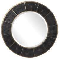 Uttermost Kerensa Dark Wood Round Mirror