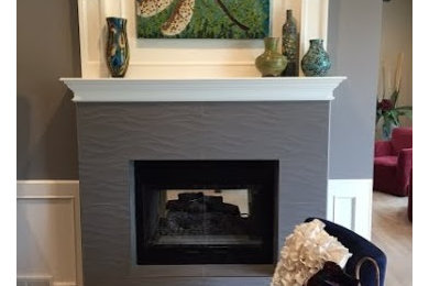 Inspiration for a transitional living room remodel in Kansas City