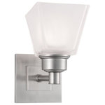 Norwell Lighting - Norwell Lighting 9635-BN-SQ Matthew - 1 Light Wall Sconce In Contemporary and Cl - In this variation of Norwell's popular Matthew fixMatthew One Light Wa Brush Nickel Square UL: Suitable for damp locations Energy Star Qualified: n/a ADA Certified: n/a  *Number of Lights: 1-*Wattage:75w E26 Edison bulb(s) *Bulb Included:No *Bulb Type:E26 Edison *Finish Type:Brush Nickel