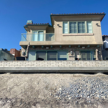Slump block wall and pavers