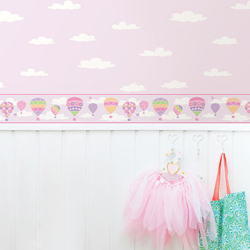 Balloons Lilac Border
