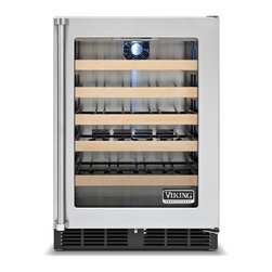 Viking 24" Undercounter Wine Cellar, Stainless Steel Right Hinge | VWCI1240GRSS - Beer And Wine Refrigerators