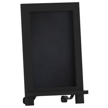 Canterbury Magnetic Chalkboard WithMetal Scrolled Legs, Hang or Countertop Board, Black