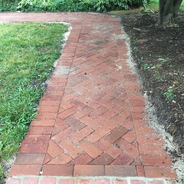 Paver Walkway in Washington DC in Herringbone Design, Shepherd Park NW