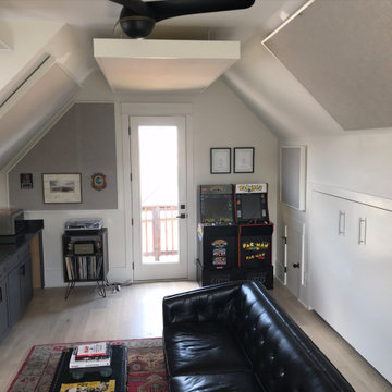 Custom Built Recessed Full Size Murphy Wall Bed - White Finish