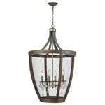 Elk Home - Renaissance Invention 23" Wide 4-Light Pendant, Weathered Zinc - Requires  4 Light  Candelabra  Base Bulb Not Included.  36 inches of chain . Hardwired only.  Weathered Zinc Finish, Gray Metal Shade.