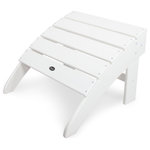 POLYWOOD - Cape Cod Ottoman, Classic White - Theres no way to fully enjoy the experience of the Yacht Club Adirondack without the laid-back luxury of the Trex Outdoor Furniture Yacht Club Ottoman. Your legs and feet will delight in the comfort this curved ottoman adds to your outdoor living space. Its durable, easy to maintain and comes in a variety of attractive, fade resistant colors designed specifically to coordinate with your Trex deck. Backed by a 20-year warranty, this ottoman is constructed of solid HDPE lumber that wont rot, crack or splinter. Nor will it ever need to be painted or stained. Weather, food and beverage stains, and environmental stresses are no match for this ottoman.