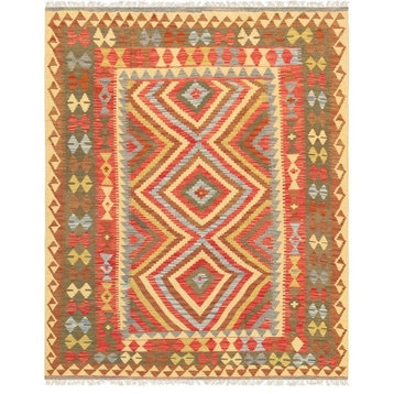 Pasargad Anatolian Kilim Collection Hand-Woven Wool Area Rug, 5'1"x6'5"