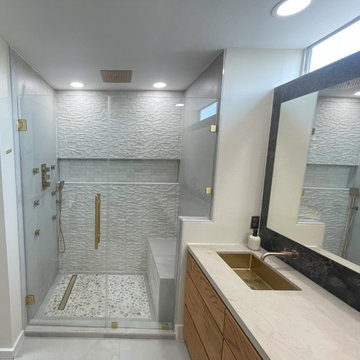 Contemporary Primary Bathroom Remodeling in Houston, TX Montrose area