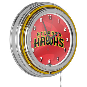 Chevy Racing Trademark Gameroom Chevrolet Chrome Double Rung Neon Clock Chevy Racing Trademark Gameroom Chevrolet Chrome Double Rung Neon Clock