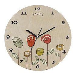 Originality Wall Clock Rose Garden Mute LC1091 - Wall Clocks