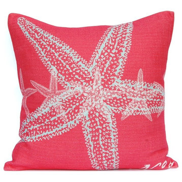 Starfish Pillow, Coral