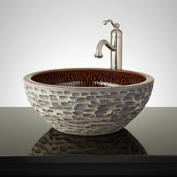 CABRAL HAND-GLAZED VESSEL SINK - CHARCOAL GRAY - Bathroom Sinks