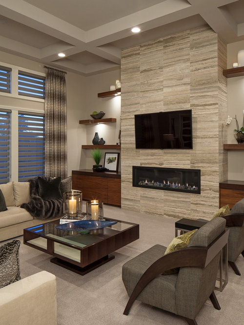 Best Living Room with Carpet Design Ideas & Remodel Pictures | Houzz  