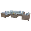 Monterey 8 Piece Outdoor Wicker Patio Furniture Set 08b Spa