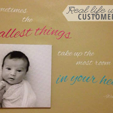 Customer Lifestyles: Custom Quote Winnie the Pooh quote for newborn baby!