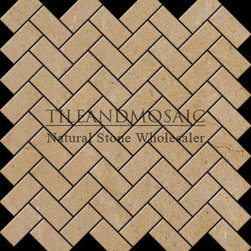Crema Marfil Marble Herringbone Mosaic Tile Polished - Products