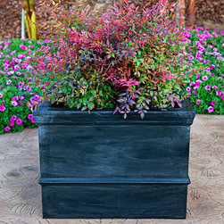 Rolled Rim Framed Planter - Outdoor Pots And Planters