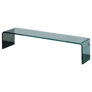 New Generation Ponte - Large Freestanding Transparent Glass Shelf