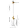 Ambrose 8.63 Wide Pendant with Glass Shade in Brass/Clear
