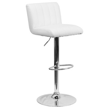 Flash Furniture Contemporary Barstool, White, CH-112010-WH-GG