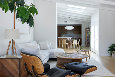 Example of a 1950s living room design in Los Angeles