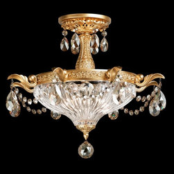 Schonbek Milano 2 Light Semi Flush Mount in Traditional Style - Lighting