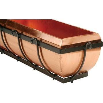 Copper Window Box Planter, 48"