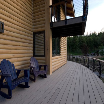 Curved Deck and Railing