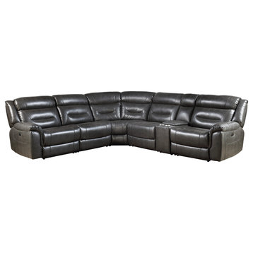 ACME Imogen Sectional Sofa, Leather-Aire