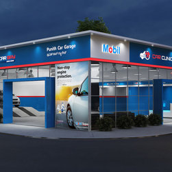lubricant shops for Exxon Mobil designed by D'Art - Products