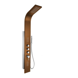 Parma Oil Rubbed Bronze Stainless Steel Rainfall Shower Panel with Handshower - Shower Panels And Columns