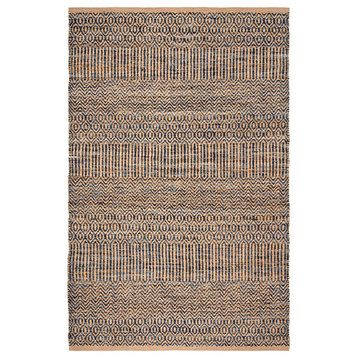 Safavieh Cape Cod Collection CAP309 Rug, Navy/Natural, 6'x9'
