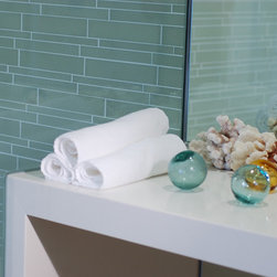 Island Stone Linear Glass Bathroom 2 - Tile
