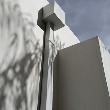 Modern Flat Roof Scupper Collector Boxes in Sherman Oaks California