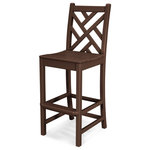 POLYWOOD - Polywood Chippendale Bar Side Chair, Mahogany - This beautifully styled bar side chair brings contemporary flair to your outdoor entertaining space. POLYWOOD furniture is constructed of solid POLYWOOD lumber that's available in a variety of attractive, fade-resistant colors. It won't splinter, crack, chip, peel or rot and it never needs to be painted, stained or waterproofed. It's also designed to withstand nature's elements as well as to resist stains, corrosive substances, salt spray and other environmental stresses. Best of all, POLYWOOD furniture is made in the USA and backed by a 20-year warranty.