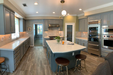 Bierly Residence-Countertops, Backsplash and wood look porcelain by ParagonCA-