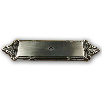 Solid Brass - Backplate for Knob - Antique Pewter, CENT16079-ASH