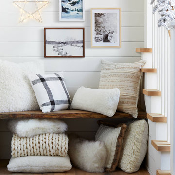 Warm White & Natural Snowed Inn Pillows & Throws Collection - Threshold™