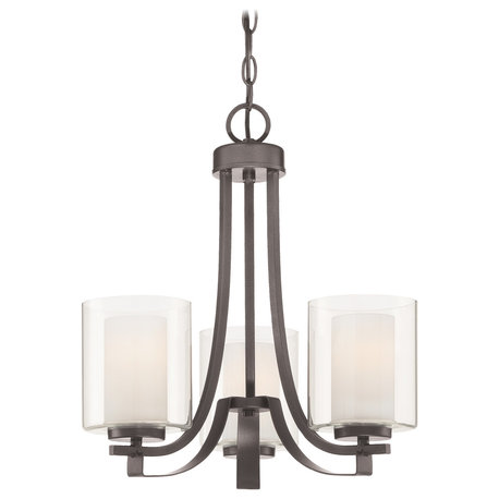 Minka Lavery Parsons Studio 4103-172 3 Light Chandelier, Smoked Iron